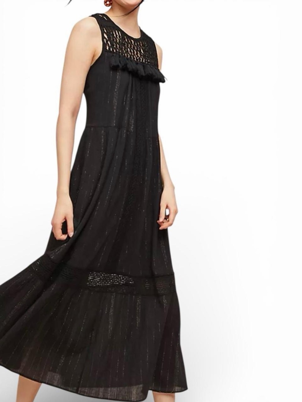 Anthropologie Maeve Abilene black maxi dress